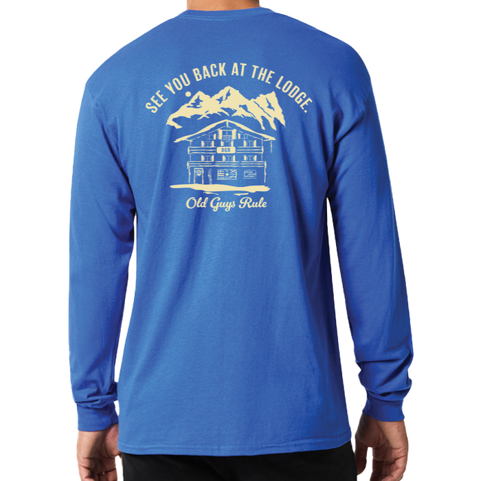 Back at The Lodge LS Tee Royal M