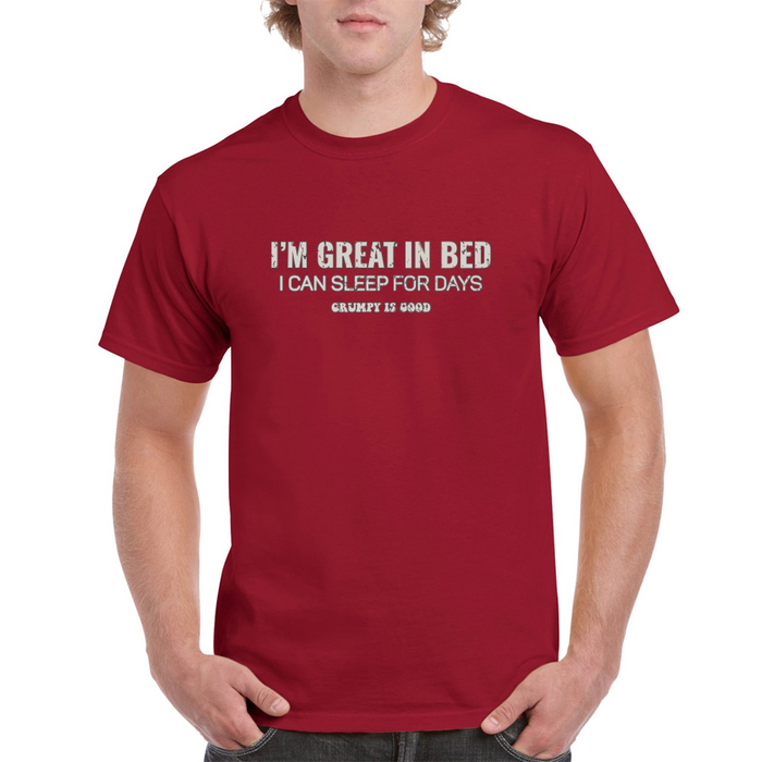 I'm Great In Bed SS T-shirt Cardinal Red L
