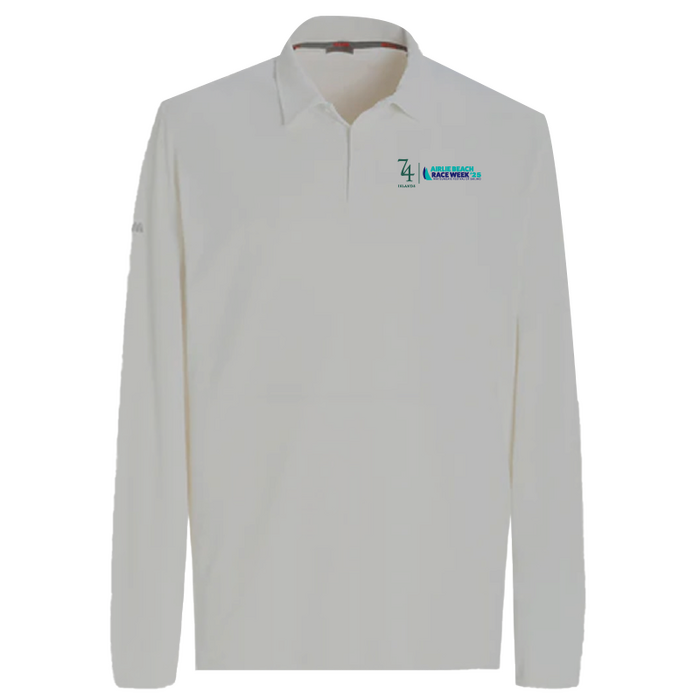 ABRW 25 Slam LS Tech Pique Polo Mens Glacier S