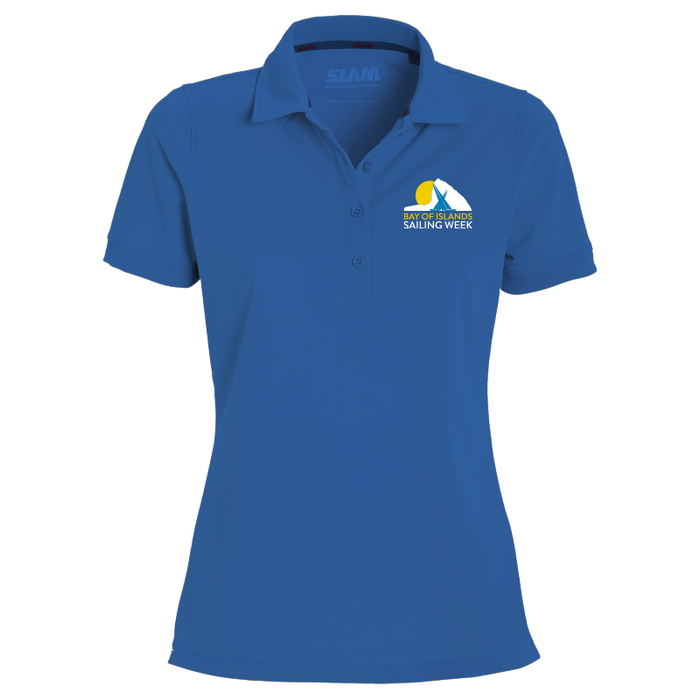 BOISW Womens Tech Pique Polo Olympic Blue XS