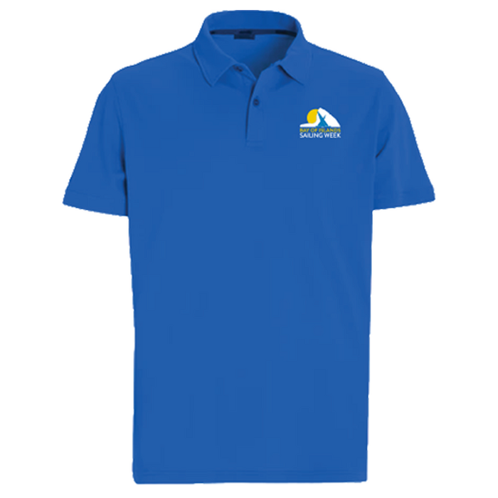 BOISW Mens Tech Pique Polo Olympic Blue S