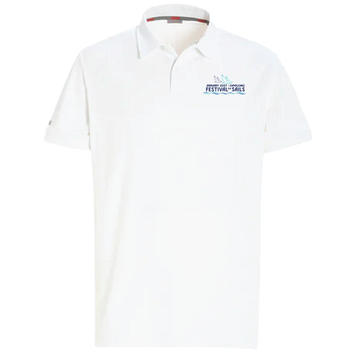 FoS26 Mens Tech Pique Polo White XS
